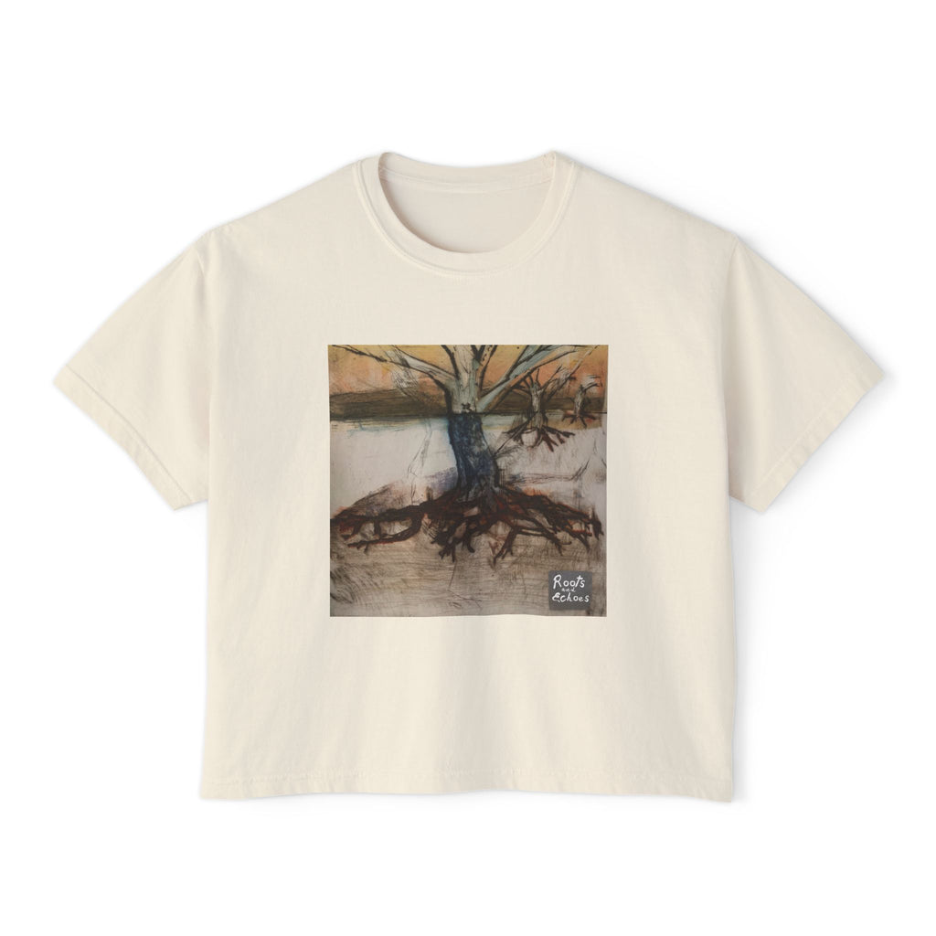 Tree with Exposed Roots Tee | Illustrated nature art, lyric back print