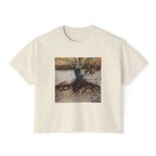 Tree with Exposed Roots Tee | Illustrated nature art, lyric back print