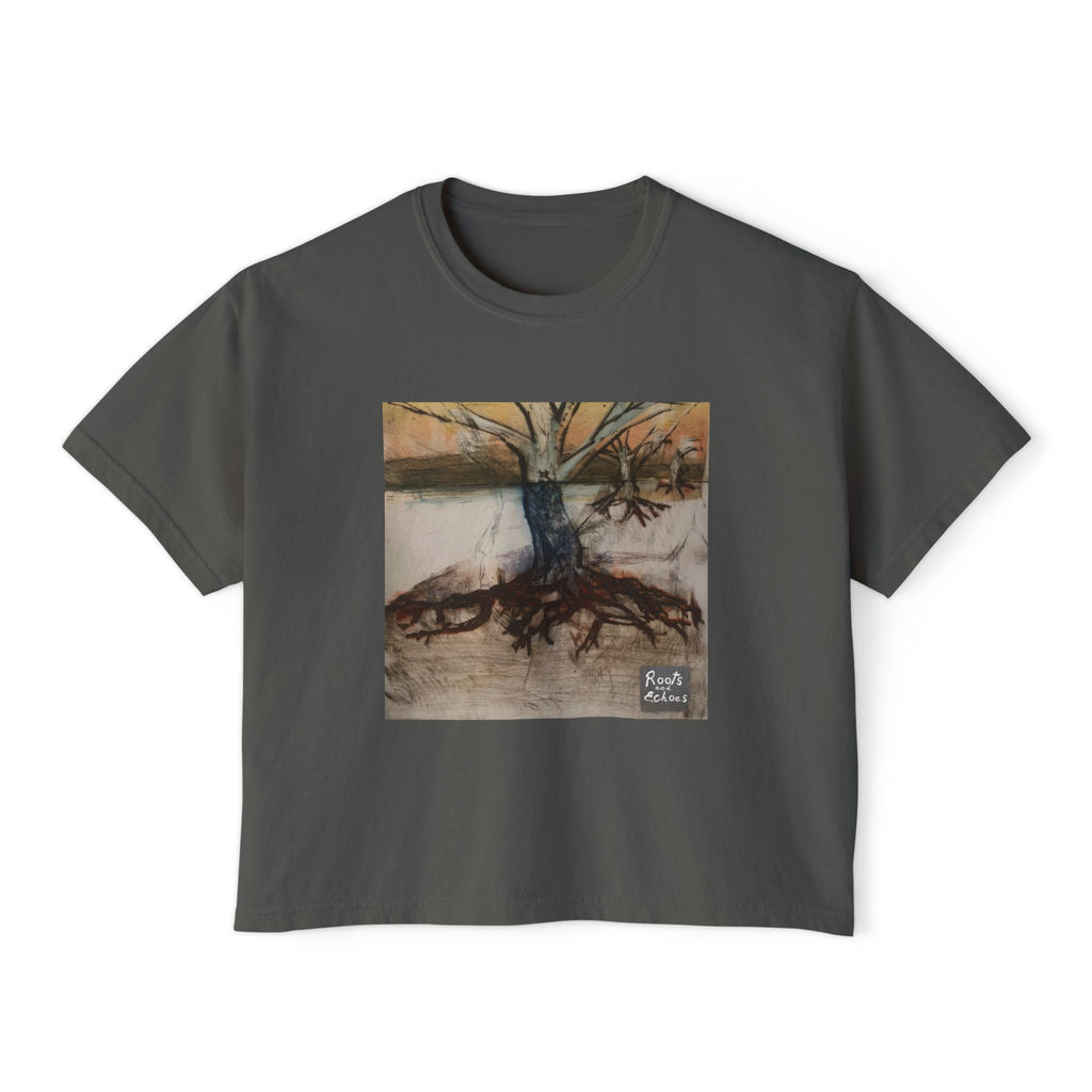 Tree with Exposed Roots Tee | Illustrated nature art, lyric back print
