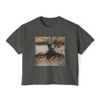 Tree with Exposed Roots Tee | Illustrated nature art, lyric back print
