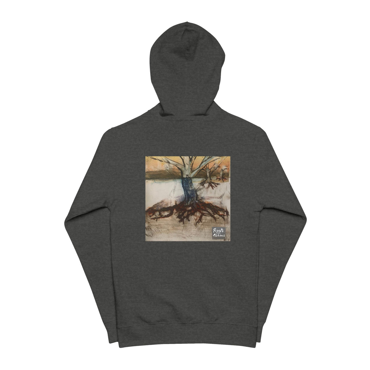 Tree with Roots Hoodie | Rustic Nature Art Zip Up