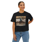 Tree with Exposed Roots Tee | Illustrated nature art, lyric back print