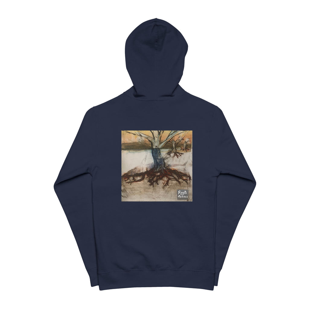 Tree with Roots Hoodie | Rustic Nature Art Zip Up